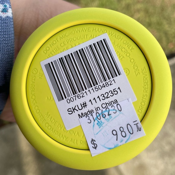 Starbucks Overseas Taiwan Yellow Tumbler with Palm Tree - Picture 4 of 6